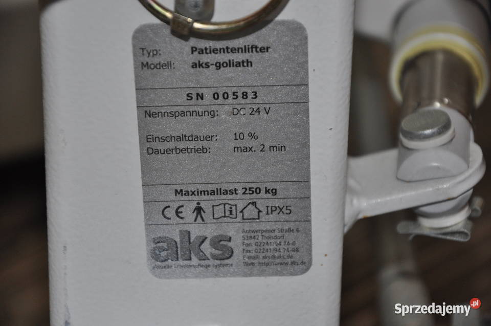 Podnośnik transportowy osób ciężkich AKS Goliath Pabianice