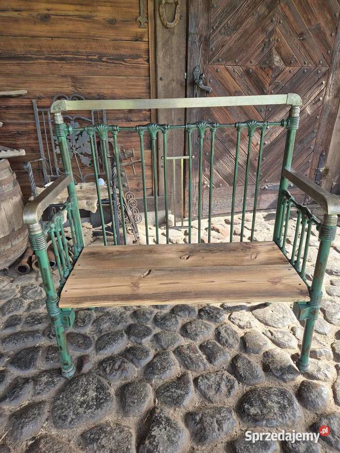 Dekoracyjna metalowa ławka mazowieckie Kamieńczyk