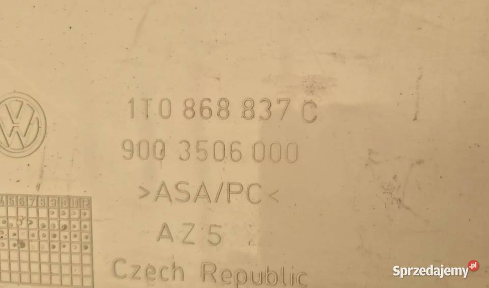 LAMPKA OŚWIETLENIE SCHOWEK PODSUFITKI VW TOURAN