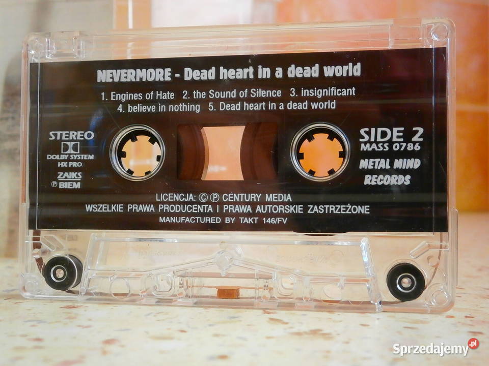 Kaseta audio Nevermore DEAD HEART IN A DEAD Łódź