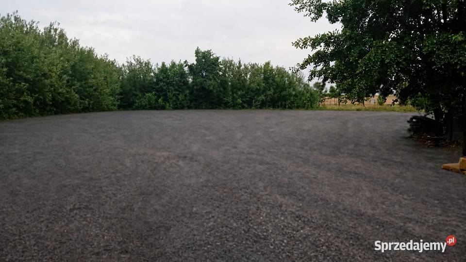 Utwardzony plac 2400 m pod TIR garaż z kanałem