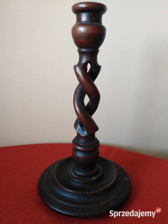 Świecznik Spiralny Angielski Barley Twist Retro