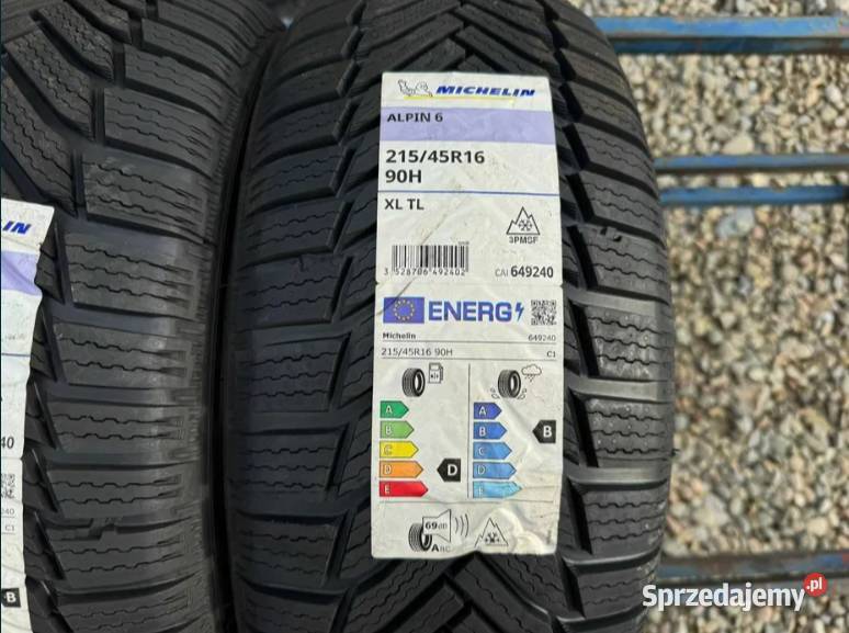 Opony zimowe 21545R16 Michelin 4 lubuskie Dębinka