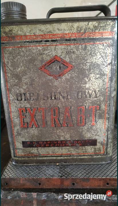 Oryginalny kanister z olejem lata 70 te Cieszyn