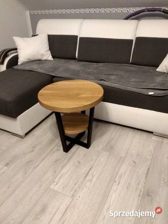 Stolik kawowy z półką 50 okrągły nowoczesny Kraków sprzedam