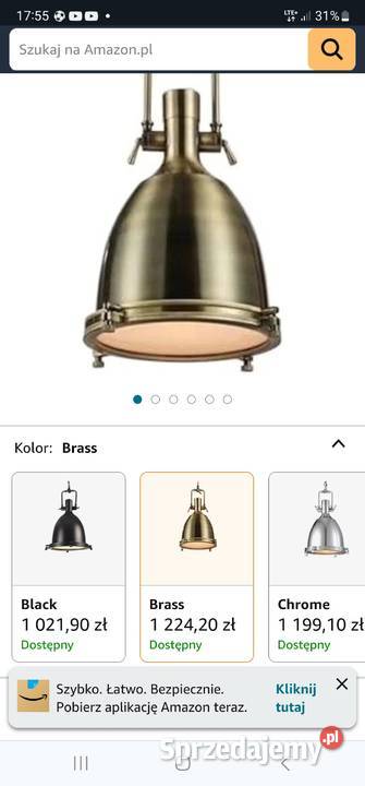 Dwie lampy wisząca kolor mosiądz Warszawa