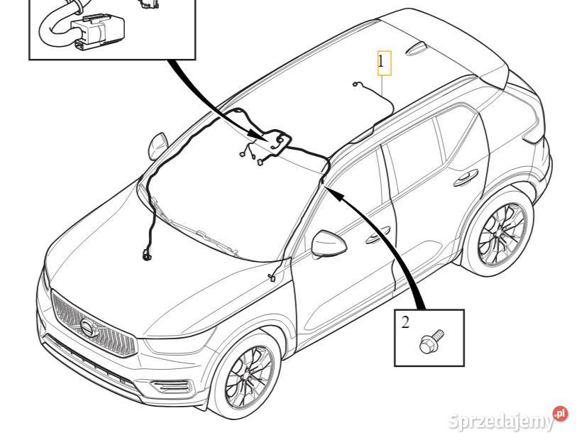 VOLVO XC40 wiazka instalacja elektr podsufitki Bielany Wrocławskie