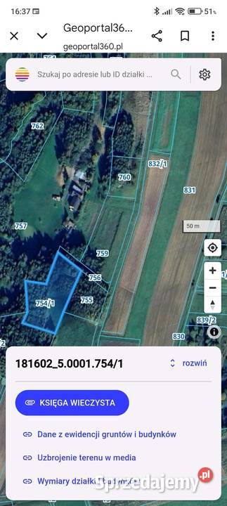 Sprzedam działke rekreacyjną 4100m2 Białka