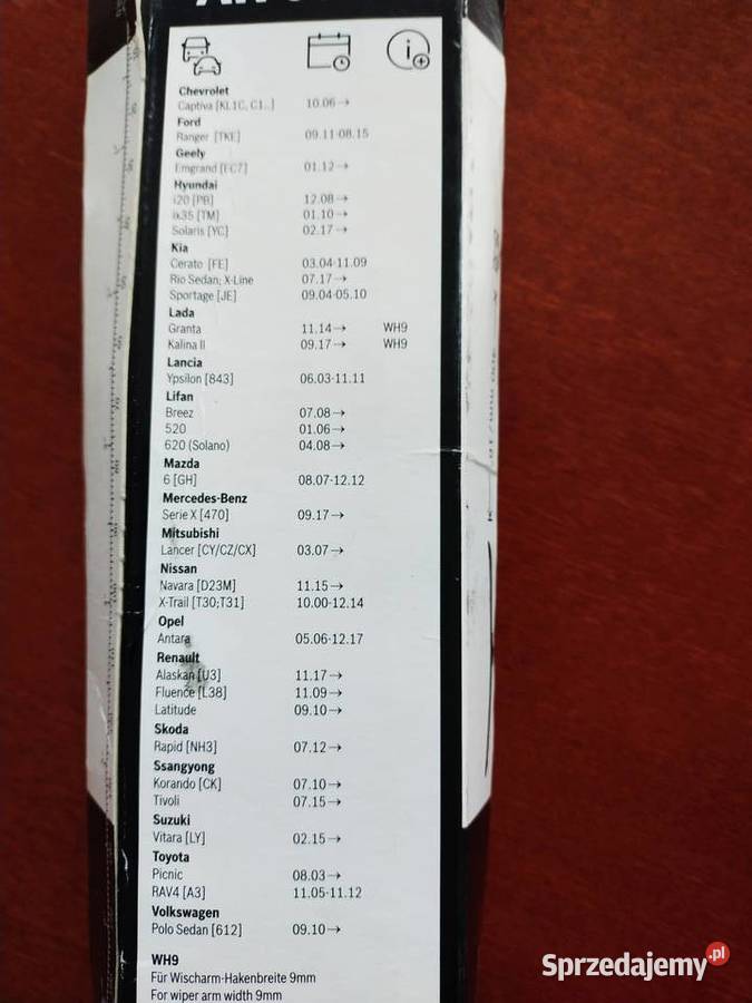 Wycieraczki Bosch Komplet 3 sztuki kujawsko-pomorskie Bydgoszcz