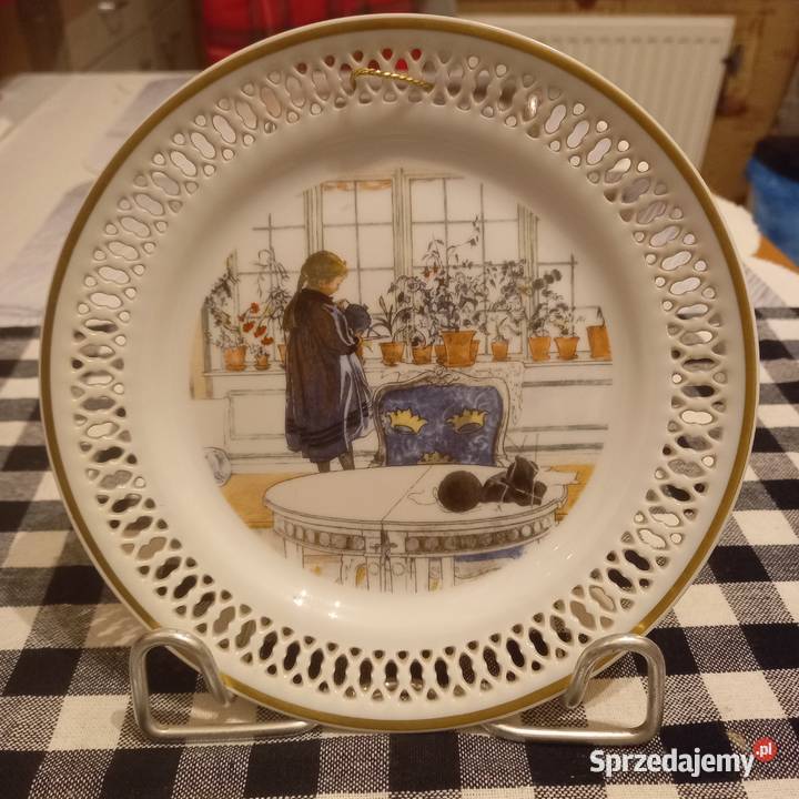 Talerz porcelanowy malarstwo Carl Larssons Gorzów Wielkopolski