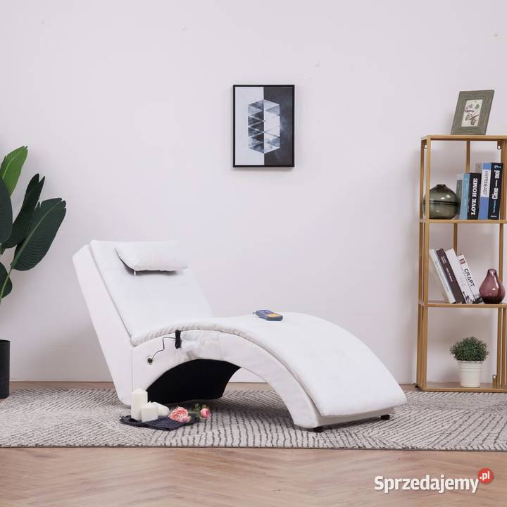 vidaXL Szezlong masujący z poduszką Warszawa