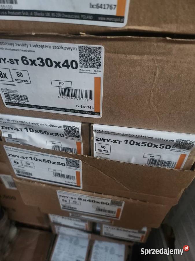 Kołki rozporowe wkręty 2700 Nowy Tomyśl sprzedam