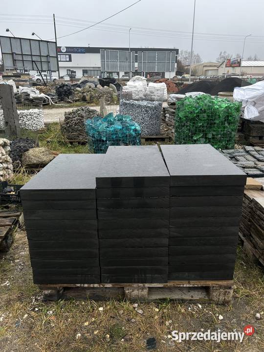 CZARNE PŁYTY BAZALTOWE 40x80 60x80 Płyty Żwir i kamienie mazowieckie Łazy