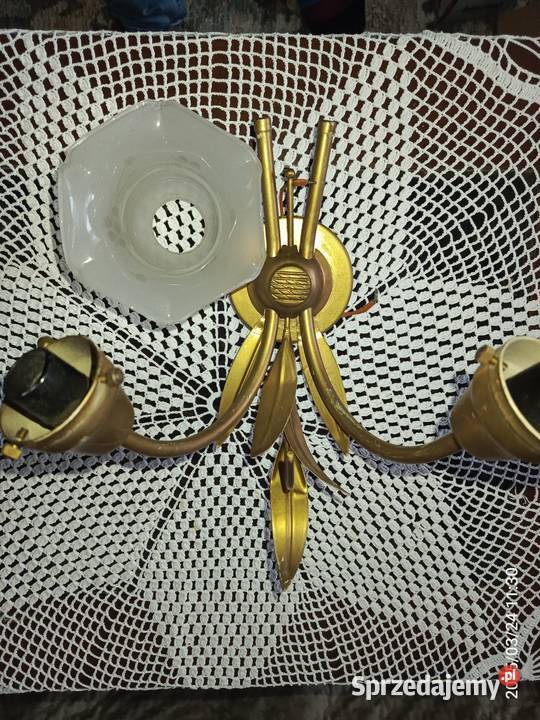 Sprzedam żyrandol plus kinkiet retro Tychy sprzedam