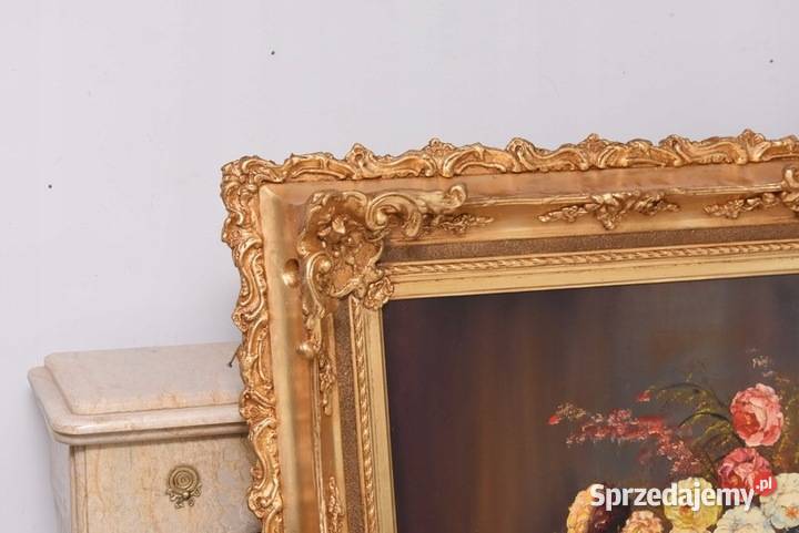 Obraz Olejny Martwa Natura Kwiaty Róże w Bogatej sprzedam