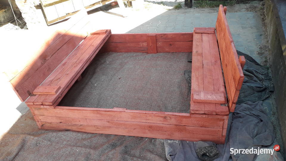 Piaskownica dzieci z ławkami łódzkie Mauryców