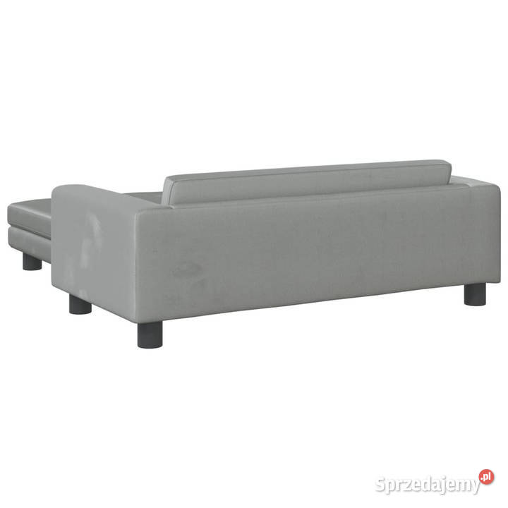 Sofa dziecięca z podnóżkiem jasnoszara 100x50x30 Warszawa