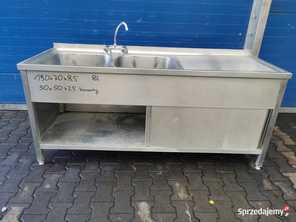 Zlew 2 komorowy 190x70x85 ko0mory 50x50x25 82 Gastronomia wielkopolskie Krotoszyn
