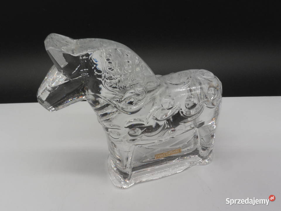 Kryształowy Koń Dala Lindshammar Szwecja Porcelana i szkło Raszków