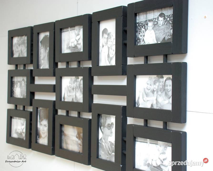Czarna galeria ścienna multirama 13 zdjęć podlaskie Białystok