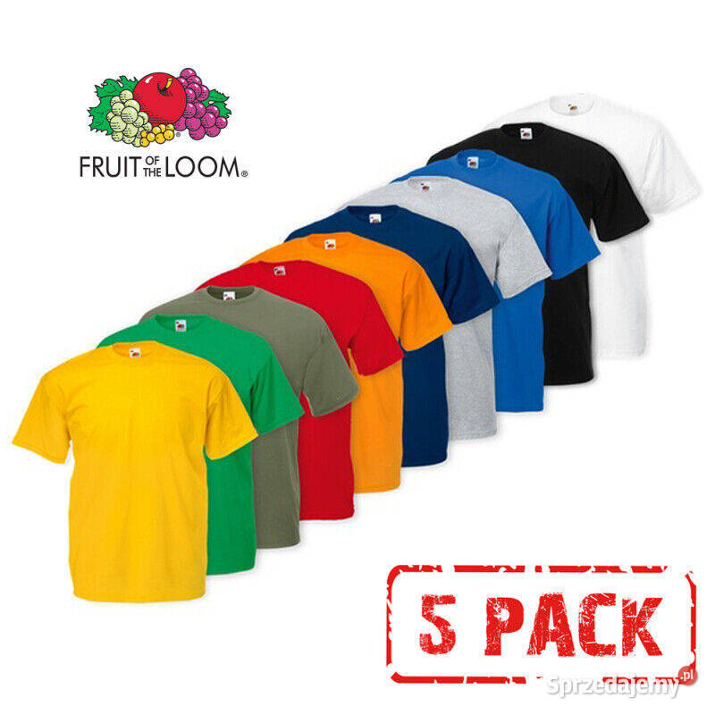 Stock koszulek Fruit of the Loom mix nowe unisex Topy i koszulki