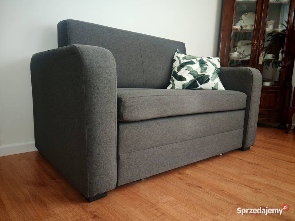 Sofa kanapa rozkładana 2 osobowa ciemny szary Gorzów Wielkopolski sprzedam
