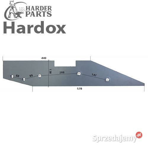 Płoza długa HARDOX 27520900L WP380 P do pługa