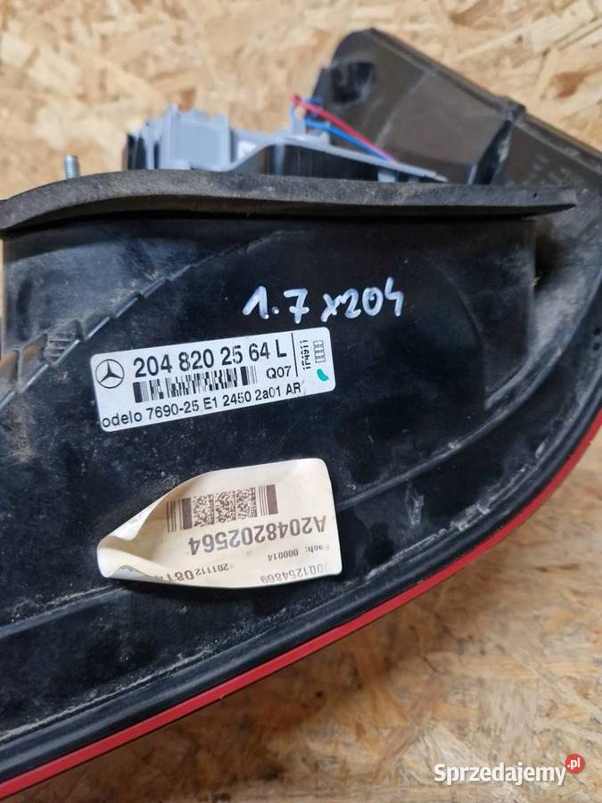Mercedes GLK X204 Lampa lewy tył led 2048202564 osobowe dolnośląskie Kopacz
