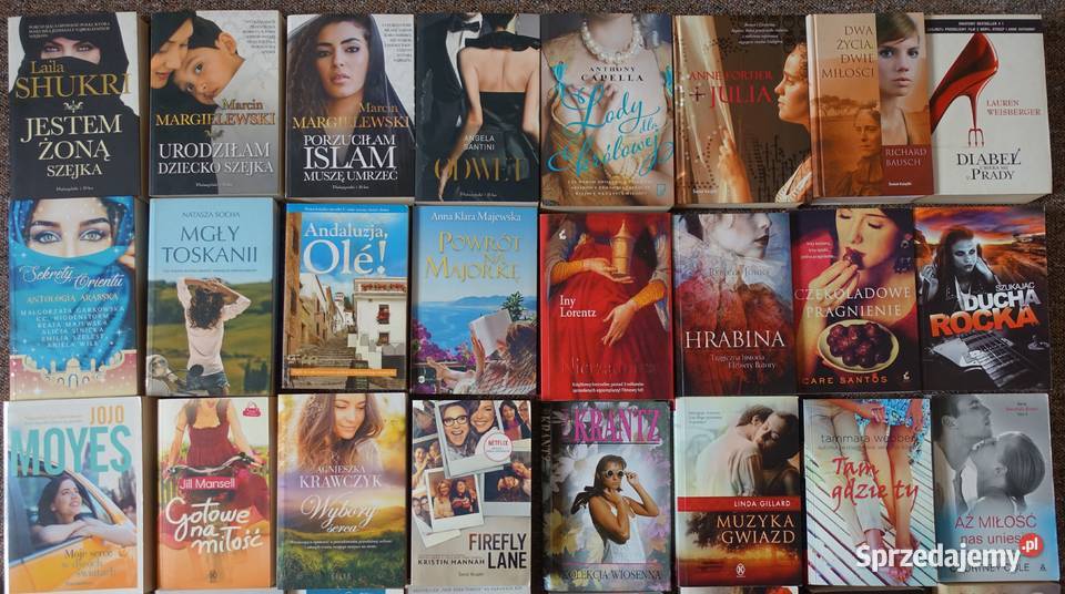 Zestaw 48 książek pań proza romans erotyka romanse warmińsko-mazurskie Kętrzyn