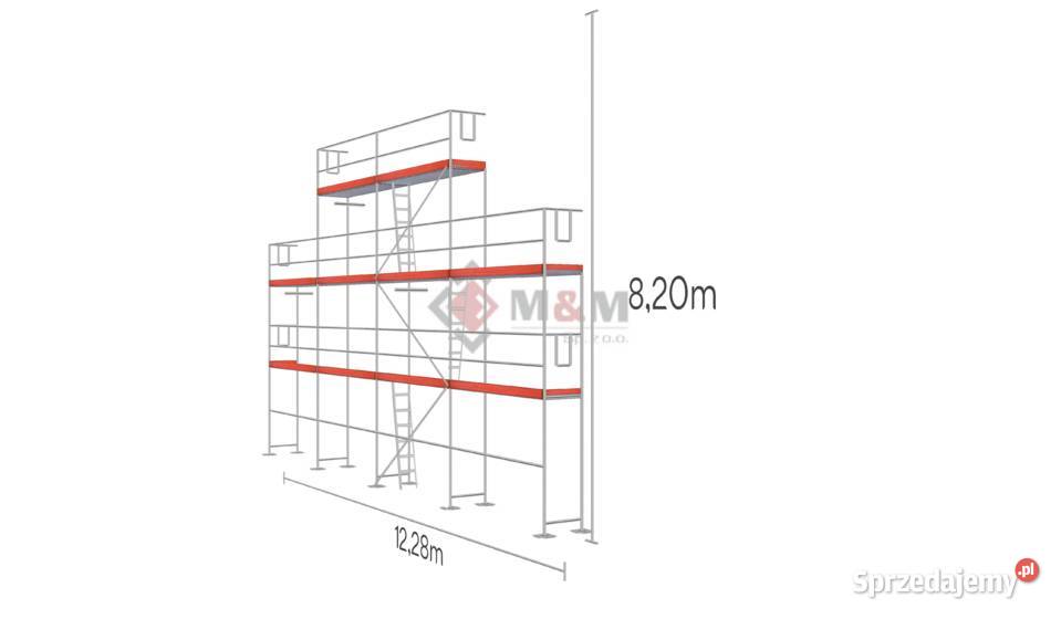Rusztowanie 8842m2 używane szczytowe 1228x82m Stare Siołkowice