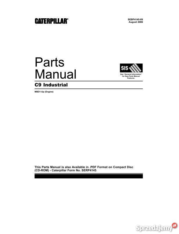Caterpillar C9 katalog części SILNIK CAT Kielce
