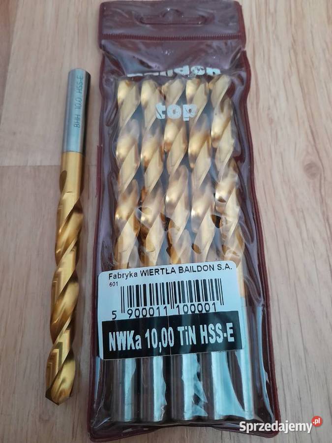 Wiertło NWKa fi 10 mm HSSE z dodatkiem kobaltu 5 Pozostałe sprzedam