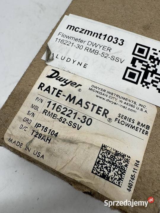 Dwyer 11622130 RMB52SSV Air Flowmeter Warszawa