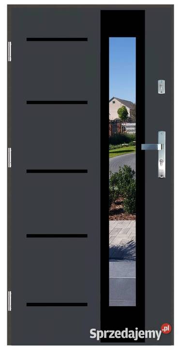 Drzwi wejściowe do domu GI20 BLACK Antracyt 90