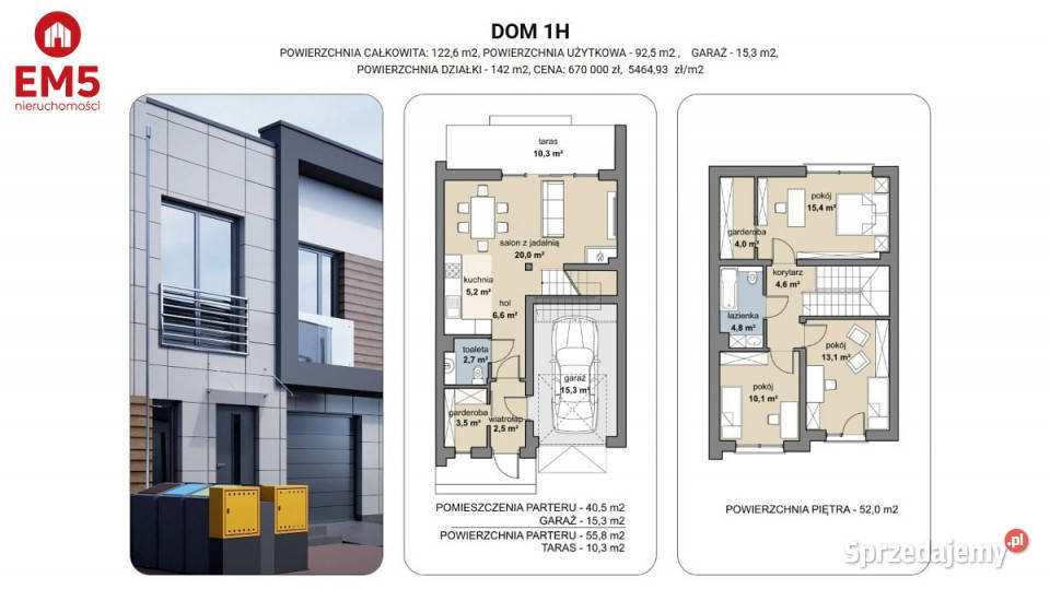 sprzedaży domu szeregowego 1226m2 Zaścianki