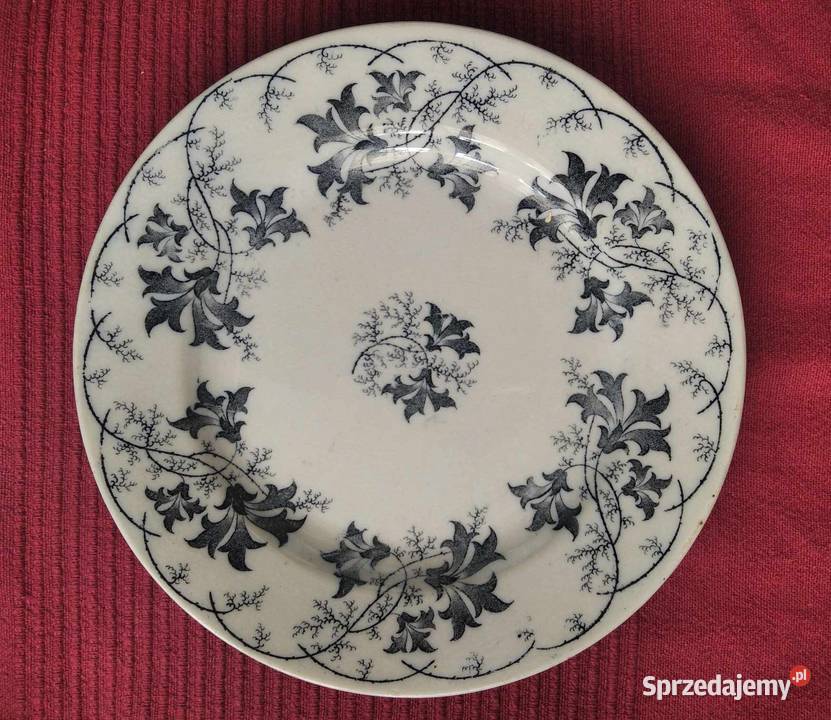 Porcelanowy zabytkowy talerz VilleroyBoch Elbe Gdańsk