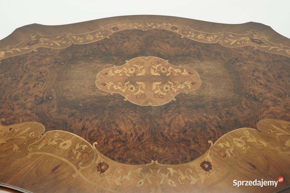 Zjawiskowy intarsjowany stół z lat 40 XXw Jerka sprzedam