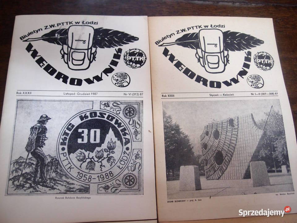 Biuletyn PTTK Wędrownik lata 80te PRL Kolekcje Łódź