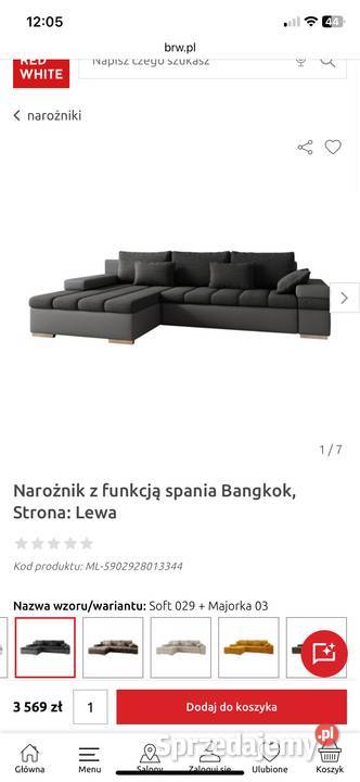 Narożnik nowy 310 pomorskie Chojnice