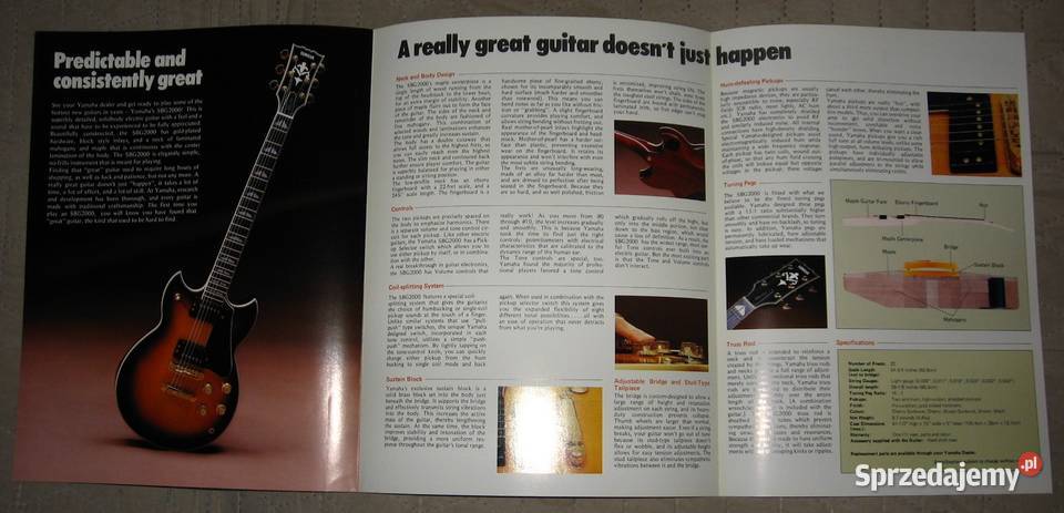 Yamaha Solidbody Electric Guitar SBG2000 Kępice