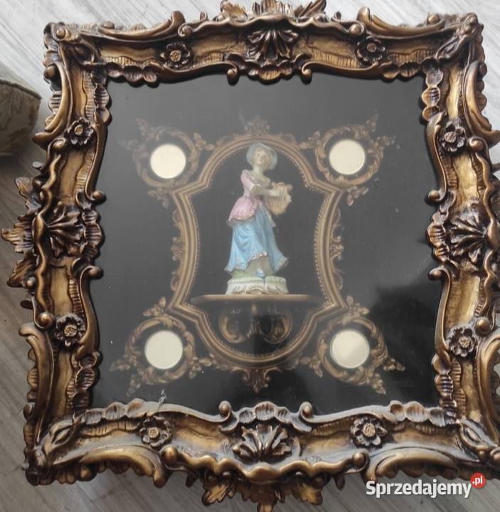 Wiktoriańska dama z lirą figurka porcelanowa