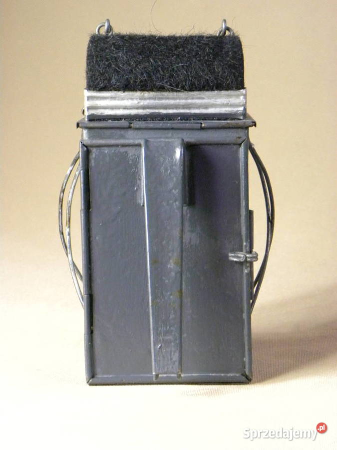 Stara niemiecka strażacka lampa lampka świecowa Legnica