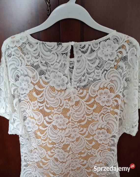 Sprzedam białę koronkowę bluzką lubelskie Lublin sprzedam