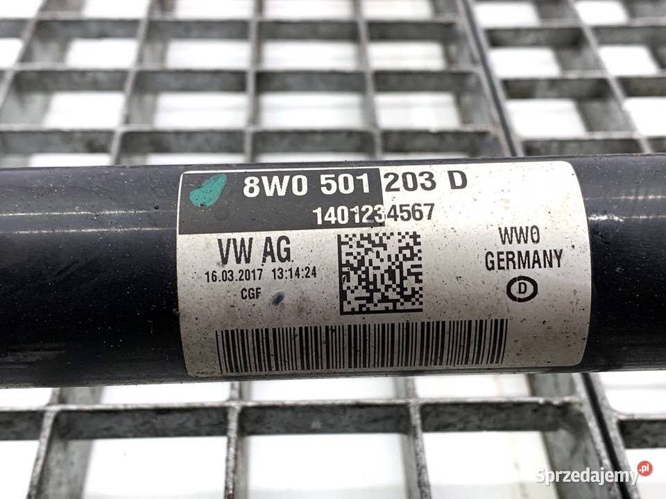 PÓŁOŚ PRAWY TYŁ AUDI A4 B9 8W0501203D 20 190