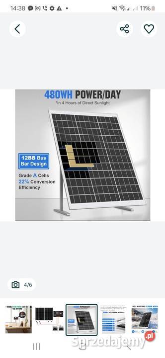 Panel słoneczny ECOWORTHY 12V 2x120W 240 Pozostałe Warka