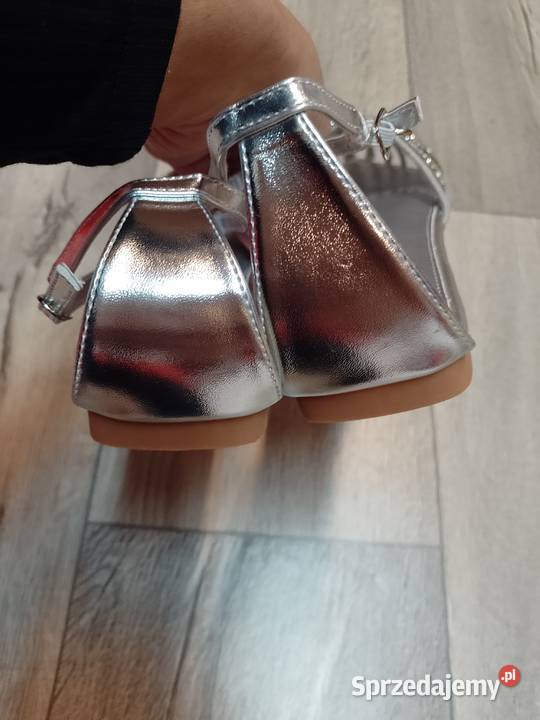 40 Srebrne Bogato zdobione ślubne baleriny Kraków