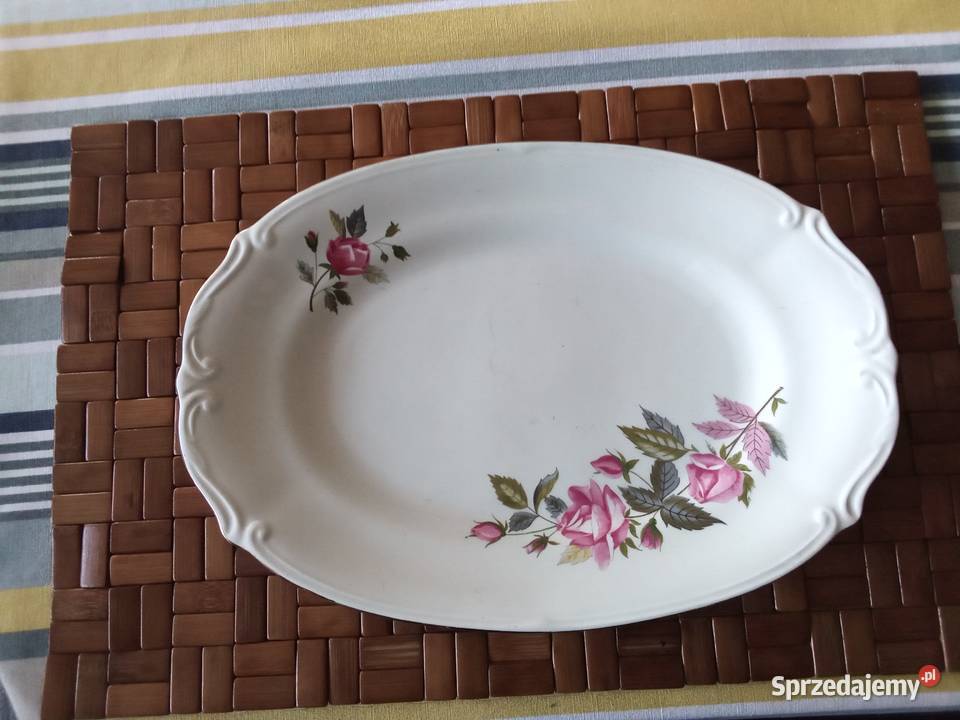 Prl półmisek porcelana Chodzież róże Łódź