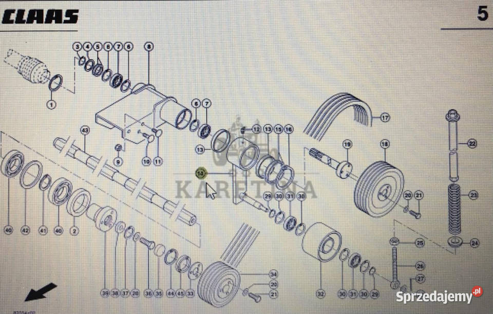 CLAAS 00 0992 308 1 CLAAS Corto dżwignia Jastrzębniki