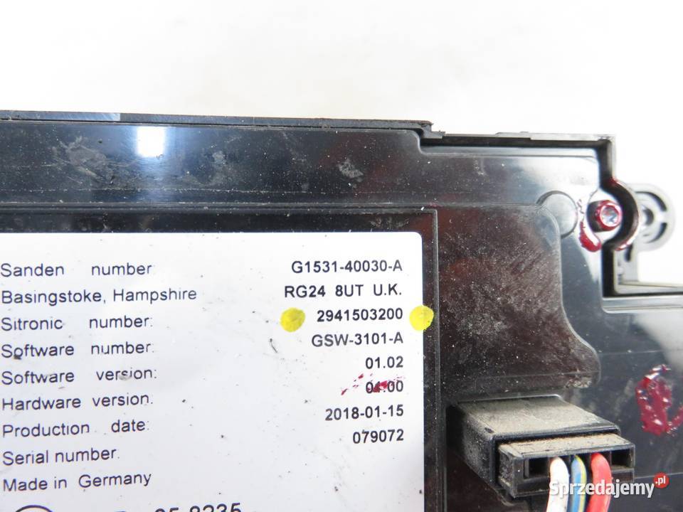 PANEL NAWIEWU DAF CF EURO 6 2941503200 Panele sterowania, przełączniki