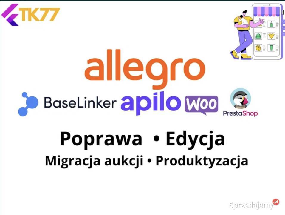 Poprawa Aukcji ALLEGRO Produktyzacja Baselinker